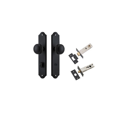 Iver Paddington  Door Knob Shouldered Latch Pair, Passage Kit, Privacy Kit , Entrance Kit with High Security Lock - Matt Black