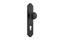 Iver Cambridge Door Knob Shouldered Latch Pair, Passage Kit, Privacy Kit , Entrance Kit with High Security Lock - Matt Black