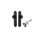 Iver Cambridge Door Knob Shouldered Latch Pair, Passage Kit, Privacy Kit , Entrance Kit with High Security Lock - Matt Black