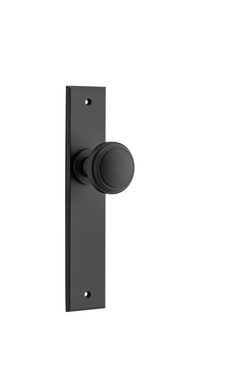 Iver Paddington  Door Knob Chamfered Latch Pair, Passage Kit, Privacy Kit , Entrance Kit with High Security Lock -Matt Black