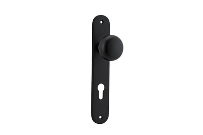 Iver Cambridge Door Knob Oval Concealed Fix Pair, Passage Kit, Privacy Kit , Entrance Kit with High Security Lock - Matt Black