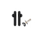 Iver Cambridge Door Knob Oval Concealed Fix Pair, Passage Kit, Privacy Kit , Entrance Kit with High Security Lock - Matt Black