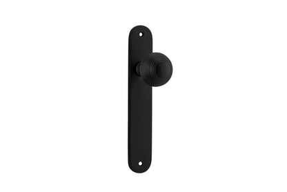 Iver Guildford Door Knob Oval Latch Pair, Passage Kit, Privacy Kit , Entrance Kit with High Security Lock -Matt Black