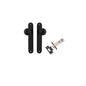 Iver Guildford Door Knob Oval Latch Pair, Passage Kit, Privacy Kit , Entrance Kit with High Security Lock -Matt Black