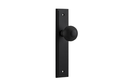 Iver Guildford Door Knob Stepped Latch Pair, Passage Kit, Privacy Kit , Entrance Kit with High Security Lock - Matt Black
