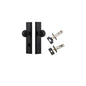 Iver Guildford Door Knob Stepped Latch Pair, Passage Kit, Privacy Kit , Entrance Kit with High Security Lock - Matt Black