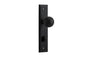 Iver Guildford Door Knob Stepped Latch Pair, Passage Kit, Privacy Kit , Entrance Kit with High Security Lock - Matt Black