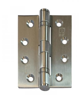 Lohala Hinge Stainless Steel 304 ,2BB Heavy Duty 100mm x100mm x 3.0mm & 100mm x 75mm x 3.0mm Fixed Button Pin Satin