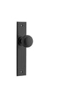 Iver Cambridge Door Knob Chamfered  Latch Pair, Passage Kit, Privacy Kit , Entrance Kit with High Security Lock - Matt Black