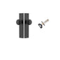 Iver Cambridge Door Knob Chamfered  Latch Pair, Passage Kit, Privacy Kit , Entrance Kit with High Security Lock - Matt Black