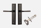 Iver Annecy Door Lever 10744 Stepped Backplate  Signature Brass - Passage ,Privacy & Entrance