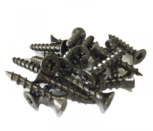 Lohala Prehanging Screw Steel Hingefix #8 x 19mm ,8 x 25mm ,8 x 30mm & 8 x 50mm - Gunmetal Combo Pozi /SQ [ 200 and 1000 )
