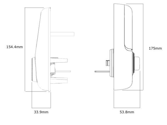 YALE ASSURE KEYED SMART-READY LOCK WITH PULL HANDLE SET SATIN NICKEL & MATT BLACK
