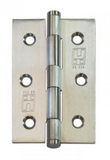 Lohala Hinge Stainless Steel 304 ,75mm x 50mm x 1.5mm ,75mm x 63mm x 2.0mm - Fixed Button Pin Satin and Black Electrocoat