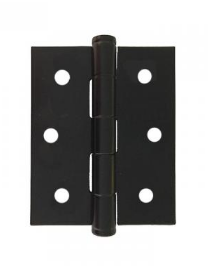 Lohala Hinge Stainless Steel 304 ,75mm x 50mm x 1.5mm ,75mm x 63mm x 2.0mm - Fixed Button Pin Satin and Black Electrocoat
