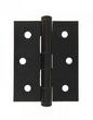 Lohala Hinge Stainless Steel 304 ,75mm x 50mm x 1.5mm ,75mm x 63mm x 2.0mm - Fixed Button Pin Satin and Black Electrocoat