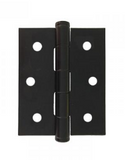 Lohala Hinge Stainless Steel 304 ,75mm x 50mm x 1.5mm ,75mm x 63mm x 2.0mm - Fixed Button Pin Satin and Black Electrocoat