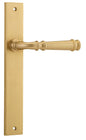 Iver Verona Door Lever Rectangular Latch Pair, Passage Kit, Privacy Kit , Entrance Kit with High Security Lock -Brushed Brass