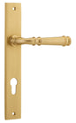 Iver Verona Door Lever Rectangular Latch Pair, Passage Kit, Privacy Kit , Entrance Kit with High Security Lock -Brushed Brass