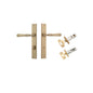 Iver Verona Door Lever Rectangular Latch Pair, Passage Kit, Privacy Kit , Entrance Kit with High Security Lock -Brushed Brass