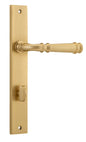 Iver Verona Door Lever Rectangular Latch Pair, Passage Kit, Privacy Kit , Entrance Kit with High Security Lock -Brushed Brass