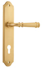 Iver Verona Door Lever Shouldered Latch Pair, Passage Kit, Privacy Kit , Entrance Kit with High Security Lock -Brushed Brass