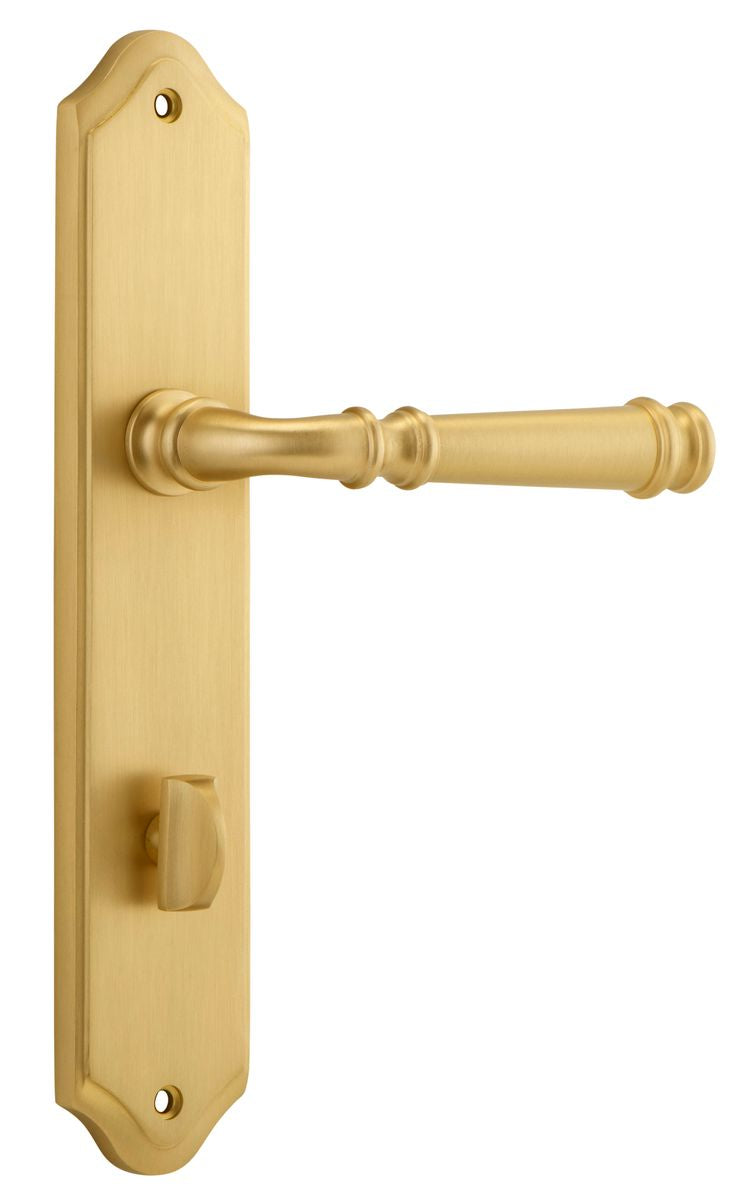 Iver Verona Door Lever Shouldered Latch Pair, Passage Kit, Privacy Kit , Entrance Kit with High Security Lock -Brushed Brass