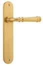 Iver Verona Door Lever Oval Latch Pair, Passage Kit, Privacy Kit , Entrance Kit with High Security Lock - Brushed Brass