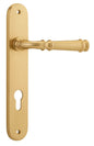 Iver Verona Door Lever Oval Latch Pair, Passage Kit, Privacy Kit , Entrance Kit with High Security Lock - Brushed Brass