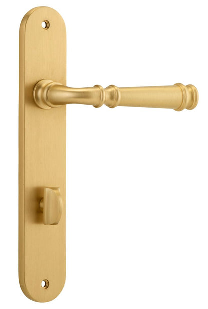 Iver Verona Door Lever Oval Latch Pair, Passage Kit, Privacy Kit , Entrance Kit with High Security Lock - Brushed Brass