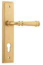 Iver Verona Door Lever Stepped Latch Pair, Passage Kit, Privacy Kit , Entrance Kit with High Security Lock -Brushed Brass