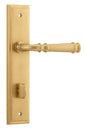 Iver Verona Door Lever Stepped Latch Pair, Passage Kit, Privacy Kit , Entrance Kit with High Security Lock -Brushed Brass