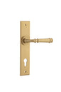 Iver Verona Door Lever Chamfered Latch Pair, Passage Kit, Privacy Kit , Entrance Kit with High Security Lock -Brushed Brass