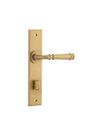 Iver Verona Door Lever Chamfered Latch Pair, Passage Kit, Privacy Kit , Entrance Kit with High Security Lock -Brushed Brass