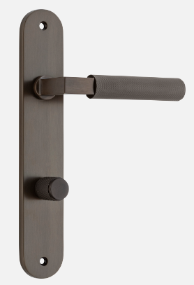 Iver Brunswick Door Lever 10768 Oval Backplate Signature Brass - Passage ,Privacy & Entrance