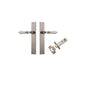Iver Sarlat  Door Lever Rectangular Latch Pair, Passage Kit, Privacy Kit , Entrance Kit with High Security Lock - Distressed Nickel