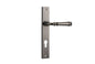 Iver Verona Door Lever Rectangular Latch Pair, Passage Kit, Privacy Kit , Entrance Kit with High Security Lock - Distressed Nickel