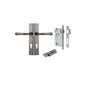 Iver Verona Door Lever Rectangular Latch Pair, Passage Kit, Privacy Kit , Entrance Kit with High Security Lock - Distressed Nickel