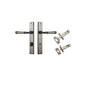Iver Verona Door Lever Rectangular Latch Pair, Passage Kit, Privacy Kit , Entrance Kit with High Security Lock - Distressed Nickel