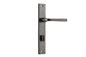Iver Annecy Door Lever Rectangular Latch Pair, Passage Kit, Privacy Kit , Entrance Kit with High Security Lock -Distressed Nickel