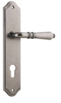 Iver Sarlat  Door Lever Oval Latch Pair, Passage Kit, Privacy Kit , Entrance Kit with High Security Lock - Distressed Nickel