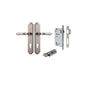 Iver Sarlat  Door Lever Oval Latch Pair, Passage Kit, Privacy Kit , Entrance Kit with High Security Lock - Distressed Nickel