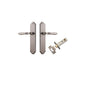 Iver Sarlat  Door Lever Oval Latch Pair, Passage Kit, Privacy Kit , Entrance Kit with High Security Lock - Distressed Nickel