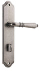 Iver Sarlat  Door Lever Oval Latch Pair, Passage Kit, Privacy Kit , Entrance Kit with High Security Lock - Distressed Nickel