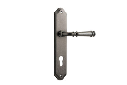 Iver Verona Door Lever Shouldered Latch Pair, Passage Kit, Privacy Kit , Entrance Kit with High Security Lock- Distressed Nickel