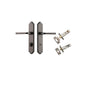 Iver Annecy Door Lever Shouldered Latch Pair, Passage Kit, Privacy Kit , Entrance Kit with High Security Lock -Distressed Nickel