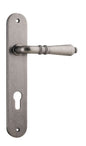 Iver Sarlat  Door Lever Oval Latch Pair, Passage Kit, Privacy Kit , Entrance Kit with High Security Lock - Distressed Nickel