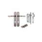 Iver Sarlat  Door Lever Oval Latch Pair, Passage Kit, Privacy Kit , Entrance Kit with High Security Lock - Distressed Nickel