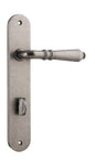 Iver Sarlat  Door Lever Oval Latch Pair, Passage Kit, Privacy Kit , Entrance Kit with High Security Lock - Distressed Nickel