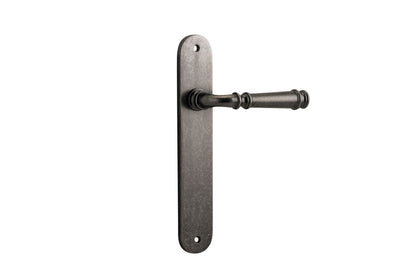 Iver Verona Door Lever Oval Latch Pair, Passage Kit, Privacy Kit , Entrance Kit with High Security Lock -Distressed Nickel